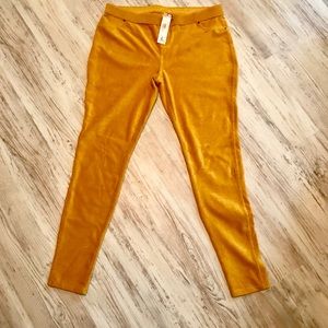 Gold corduroy leggings